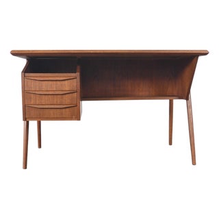 Atomic Danish Modern Teak Desk by Tibergaard For Sale