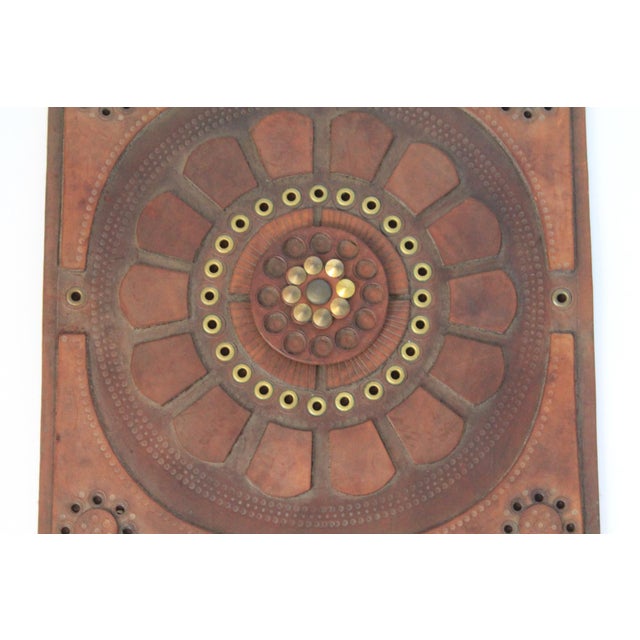 Vintage Handmade Leather Wall Hanging Art For Sale In Milwaukee - Image 6 of 7