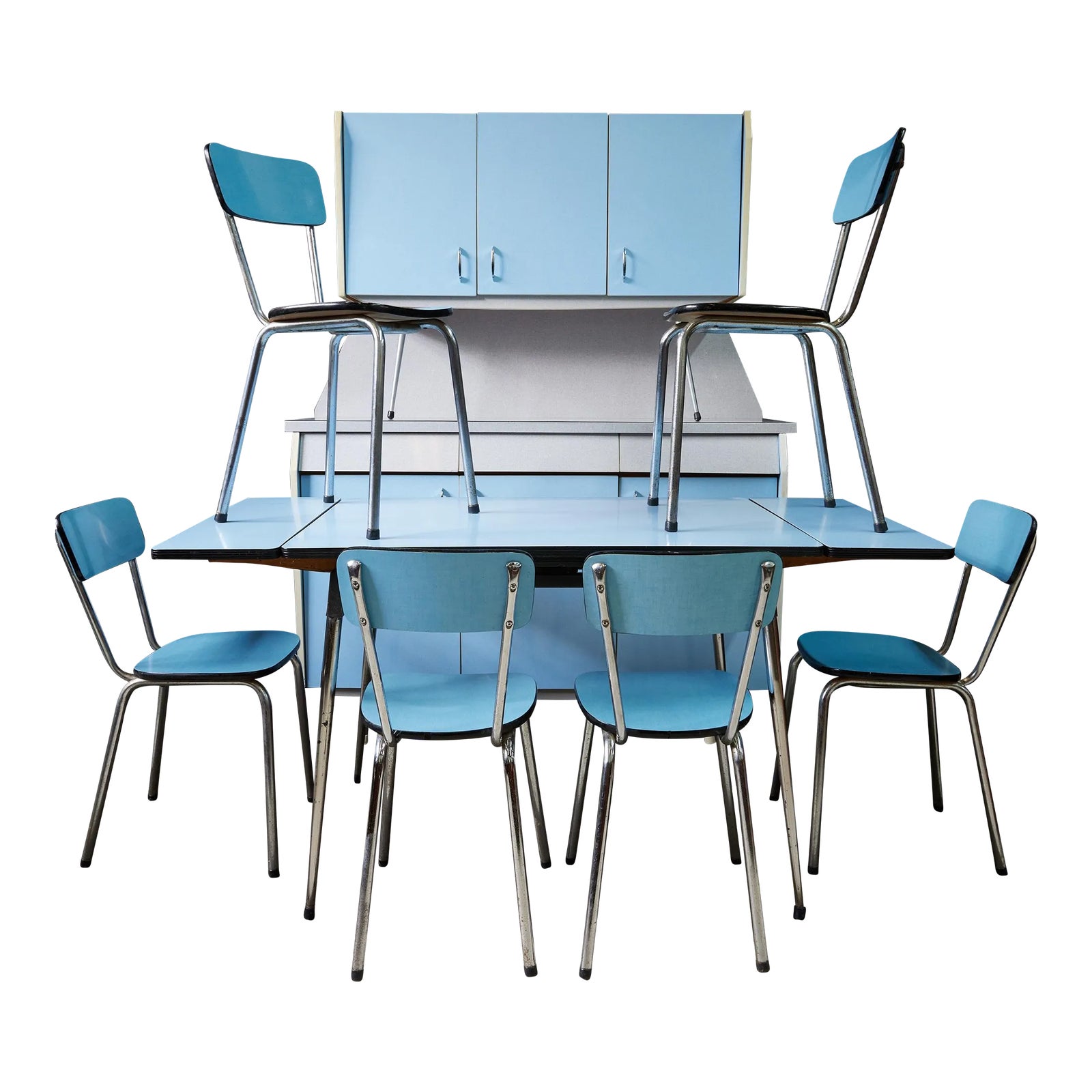 French Midcentury Formica Dinette Set by Sif | Chairish