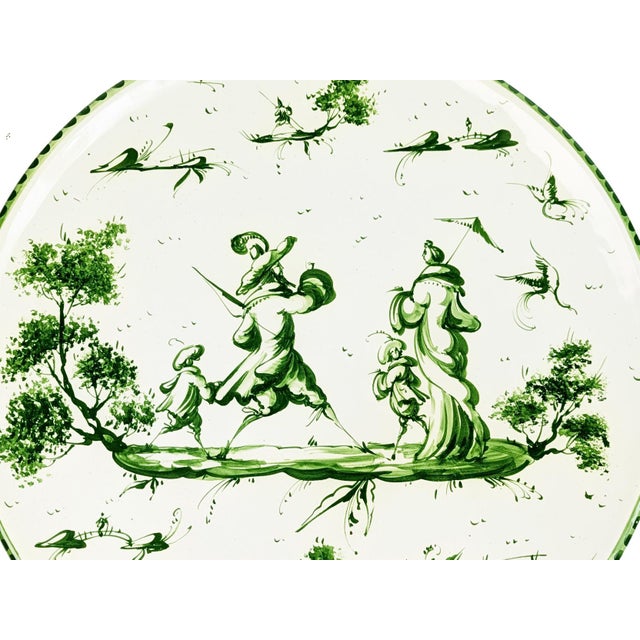 Large (cm 47 diameter!) ceramic plate, hand-decorated in the celebrated Levantino style, one of the most distinctive...
