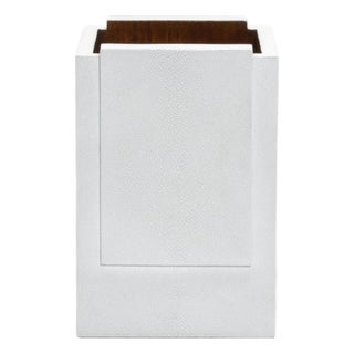 Waste Bin in White Shagreen by R&y Augousti For Sale