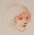 1910s Antique Art Deco Portrait Drawing of a Woman by Charles Sheldon C. 1920s For Sale - Image 5 of 6