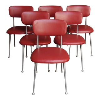 Set of Six Mid-Century Aluminum "Gazelle" Dining Chairs by Shelby Williams For Sale