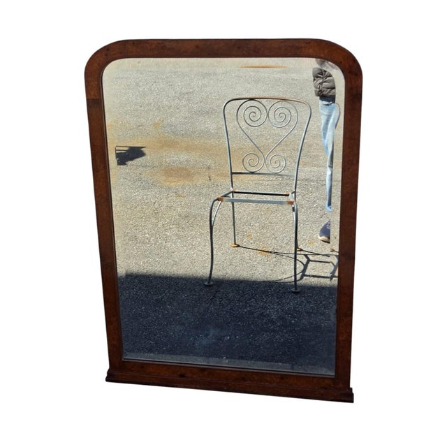 19th Century French Art Deco Fruitwood Stencil Inly Heavy Mirror. For Sale - Image 18 of 18
