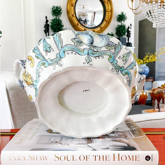 Large Italian Soup Tureen With Ladle & Underplate Chairish