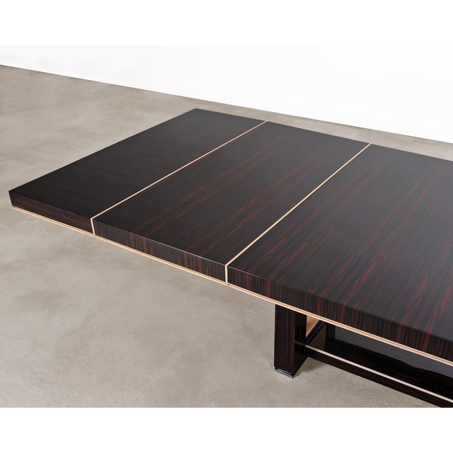 Wood Dakota Jackson Macassar Ebony "Grand" Dining Table 11 Ft. For Sale - Image 7 of 18