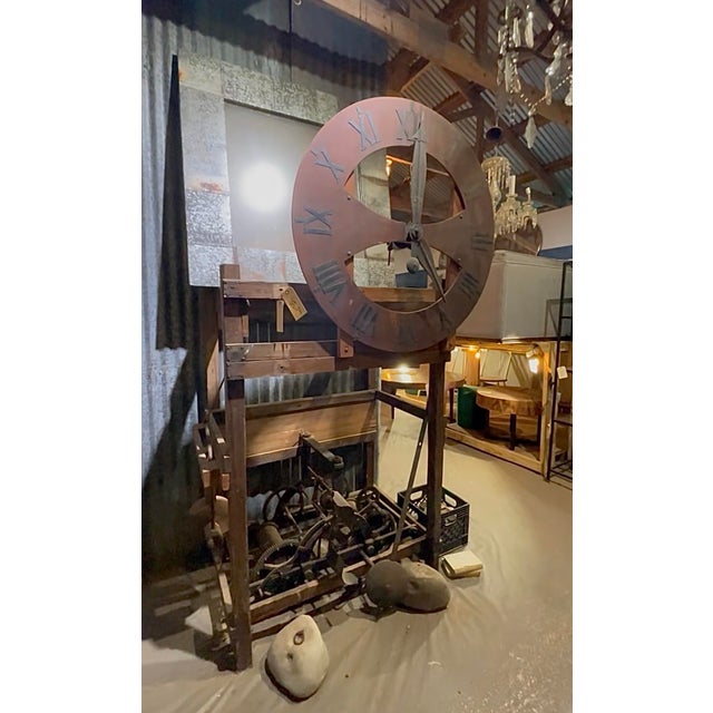 Early 19th Century Large Italian Antique Wooden Tower Clock With Original Mechanical Pieces For Sale - Image 9 of 10