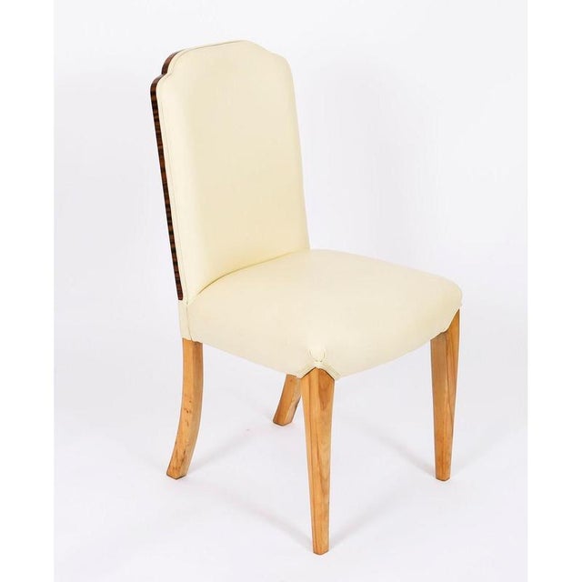 Black Antique 20th Century Art Deco Burr Walnut Cloud Back Chairs attributed to Epstein, 1920s, Set of 8 For Sale - Image 8 of 18