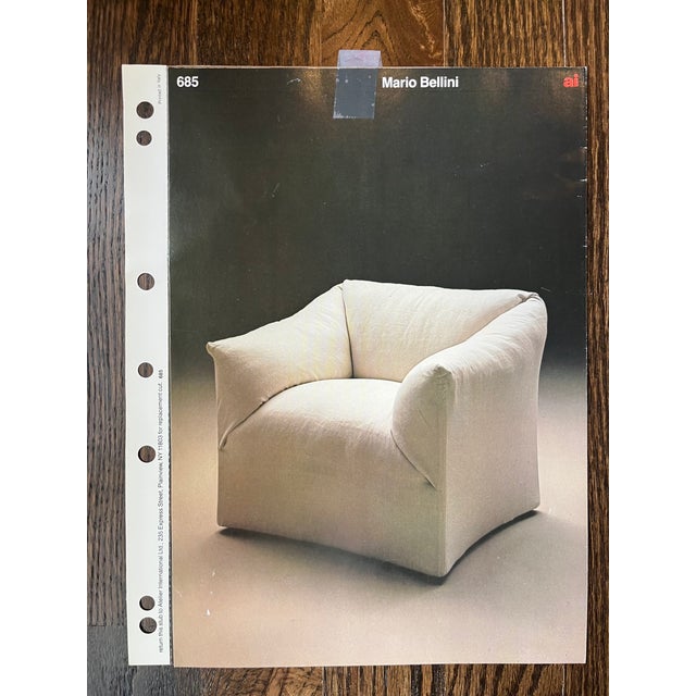 Textile Mario Bellini for Cassina Model 685 Two-Seat Sofa (1993) With Original Sell Sheets For Sale - Image 7 of 9