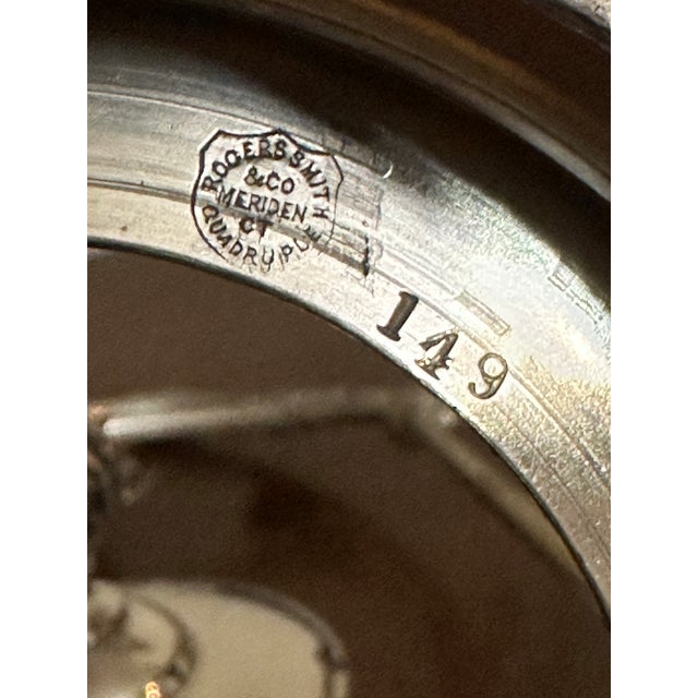 Silver Antique Silver Plate Pickle Castor, Victorian Pressed Glass, Country Scenes, Quadruple Plate For Sale - Image 8 of 14