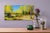 Autumn Sensation by Michelle Condrat | Oil on board Landscape with yellow trees and grass. For Sale
