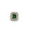 Vintage Style Emerald Diamond Ring in Solid 18k Yellow Gold Us 7 For Sale - Image 6 of 6