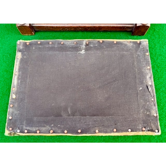 19th Century English Needlepoint Footstool For Sale - Image 9 of 9