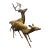1950s Mid-Century Modern Brass Deer - a Pair For Sale