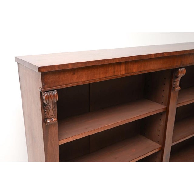 Wood Antique Victorian Open Bookcase, 1860s For Sale - Image 7 of 10