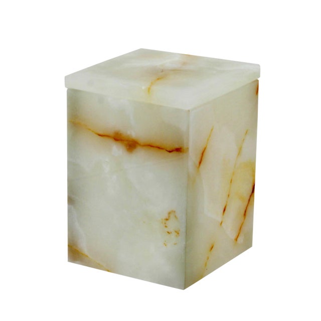 White Marble Canister For Sale