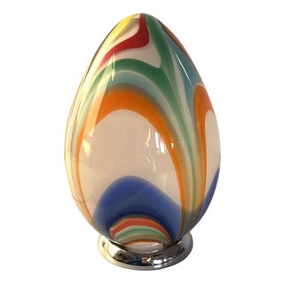 White Egg Lamp with Multicolored Reeds by Simoeng For Sale