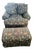 Sherrill Furniture 1990s Overstuffed Club Chair and Ottoman Set - Botanical Tapestry For Sale