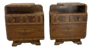 Vintage Art Deco End Tables by Halabala for U.P. Zavody in Brno, 1920, Set of 2