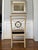 1980s McGuire Rattan Target Back Chairs with Thibaut Greek Key Upholstery, Set of 4. For Sale In Nashville - Image 6 of 8