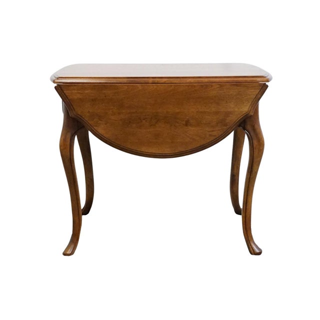 Ethan Allen Country French Collection Solid Birch 36" Drop Leaf Accent End Table 26-8302 For Sale - Image 14 of 18