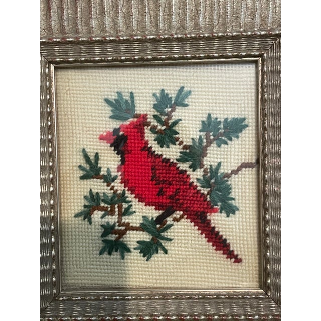 This Late 20th Century Vintage Framed Cross Stitch - Red Cardinal will make a meaningful addition to your home...When a...