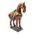 Chinese Tang Style Sancai Glaze Ceramic War Horse Sculpture, 12.5" For Sale - Image 3 of 15
