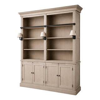 Charrell Home Interiors Library Cabinet with Ladder For Sale