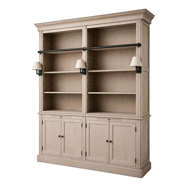 Charrell Home Interiors Library Cabinet with Ladder For Sale