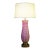 1960s Rare Xxlarge Massive Pink "Costolato" Barovier Toso Murano Italy Bubble Blown Art Glass Brass Table Lamp For Sale