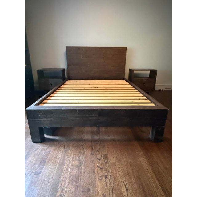 Modern West Elm Emmerson Bed, Full, Chestnut For Sale - Image 3 of 7