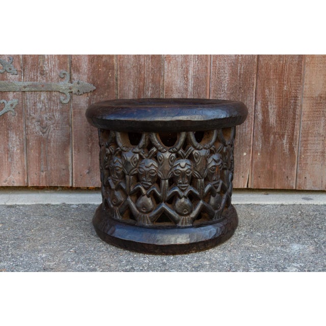 Wood Antique Tribal Bagongle Ceremonial Stool For Sale - Image 7 of 10
