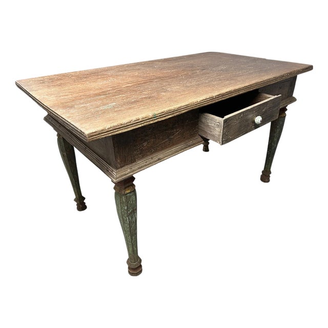 Rare Antique Teak Wood Console or Desk For Sale