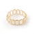 Art Deco Rainbow Moonstone Modern Eternity Band Ring in 18k Size 7 ( All Sizes Available ) For Sale - Image 3 of 10