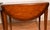 1950s English Hepplewhite Birdseye Maple Banded Walnut Pembroke Drop Leaf Tables For Sale - Image 11 of 18