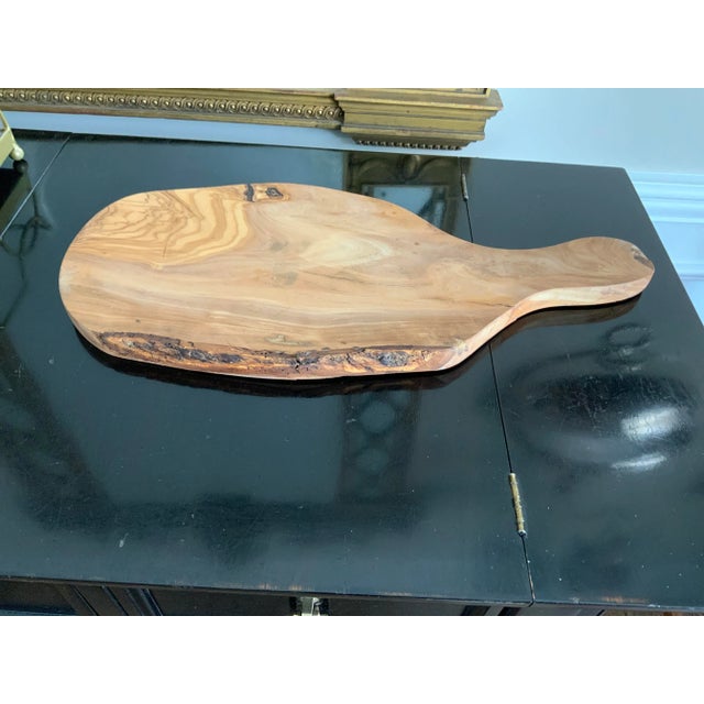 1970s Rustic Wooden Charcuterie Board With Live Edges For Sale - Image 10 of 10