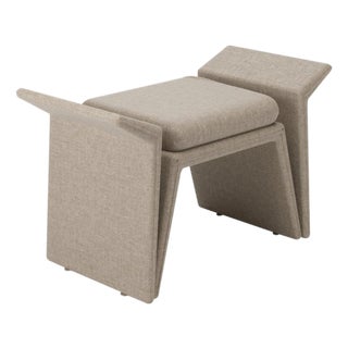 Panama Natural Linen Bench by Javier Gomez For Sale