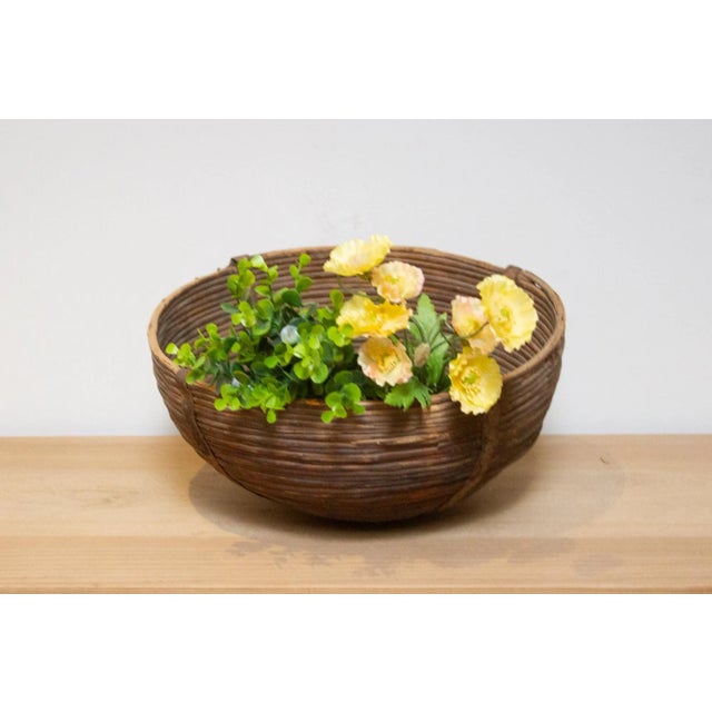 Charming handwoven farmhouse basket - a true piece of craftsmanship! Originally designed for carrying and displaying...