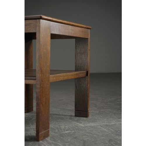 Brown Modernist Side Table from L.O.V., 1920s For Sale - Image 8 of 14