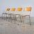 Vintage French Stacking D Back Dining Chairs, 1950s, Set of 4 For Sale - Image 4 of 11