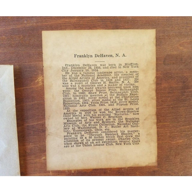 1920s 1920s Vintage Franklin De Haven Pastoral Landscape Oil Painting For Sale - Image 5 of 6