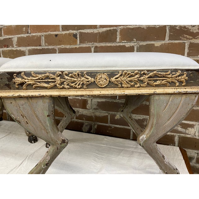 Wood 19th Century Italian Neoclassical Benches For Sale - Image 7 of 8