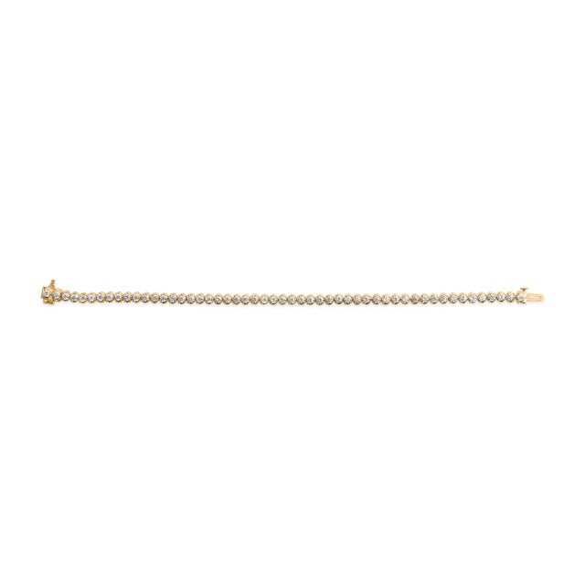 Haus of Brilliance 10K Yellow Gold 4.0 Cttw Lab Grown Diamond Tennis Bracelet For Sale - Image 4 of 5