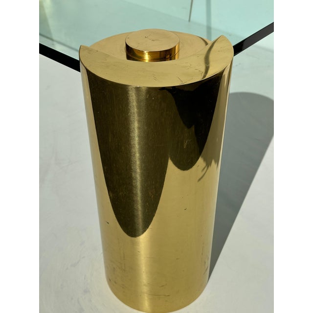 Hollywood Regency Signed Karl Springer Tubular Brass Coffee Table For Sale - Image 3 of 12