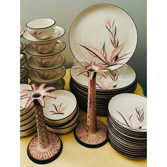 Mid 20th Century Mid 20th Century California Winfield Ware Handcrafted Dining Set - 59 Pieces For Sale - Image 5 of 12