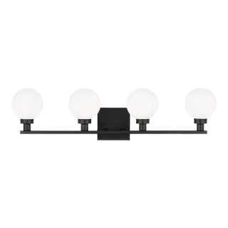 Sean Lavin By Visual Comfort Studio Clybourn 4-Light Bath Vanity Sconce in Midnight Black For Sale