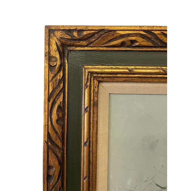 Vintage Impressionist Landscape Likely OilPainting With Ornate Frame For Sale In Seattle - Image 6 of 9