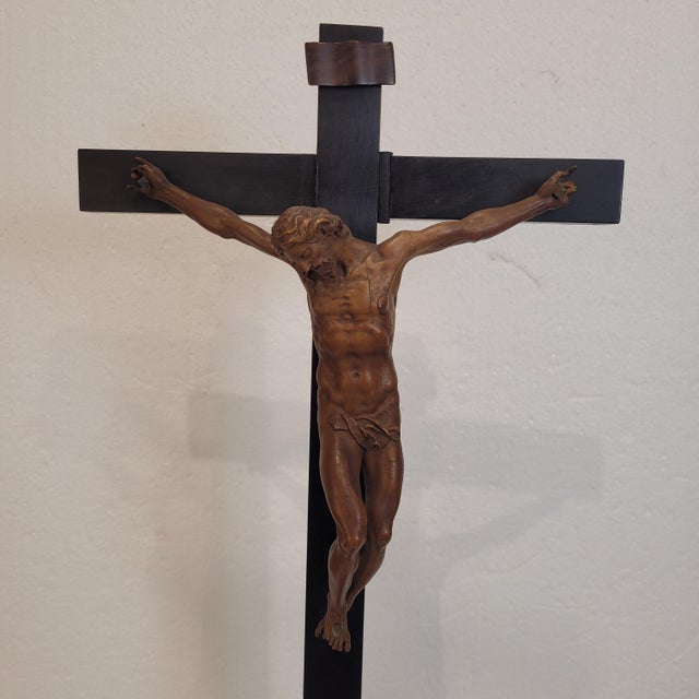 Wood Christ Crucified Following Guglielmo Della Porta, 1800s, Wood For Sale - Image 7 of 18