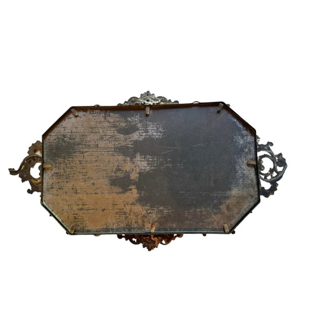 Early 20th Century Metal Curved Glass Picture Frame For Sale - Image 4 of 10