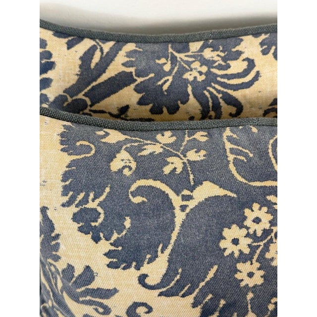 Custom Fortuny Lumbar Pillows by Melissa Levinson, Linen & Cotton, Usa For Sale - Image 9 of 14